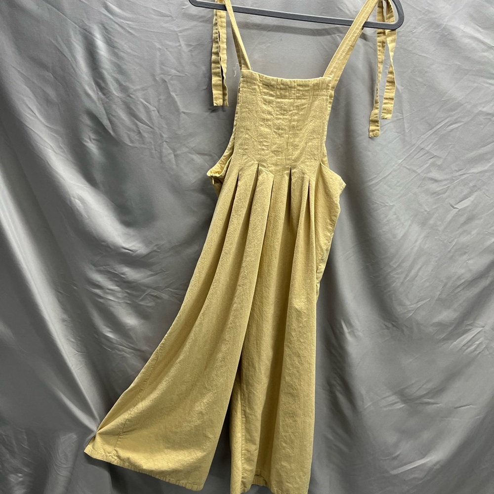 Nasty Gal Yellow Overalls Jumpsuit Size 6 Small